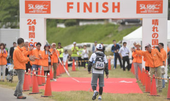 100km歩行のゴール前風景